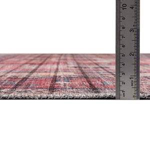 Beige 2' x 6' Maahru Washable Runner Rug