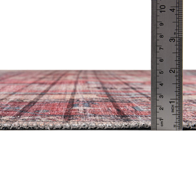 Beige 2' x 6' Maahru Washable Runner Rug