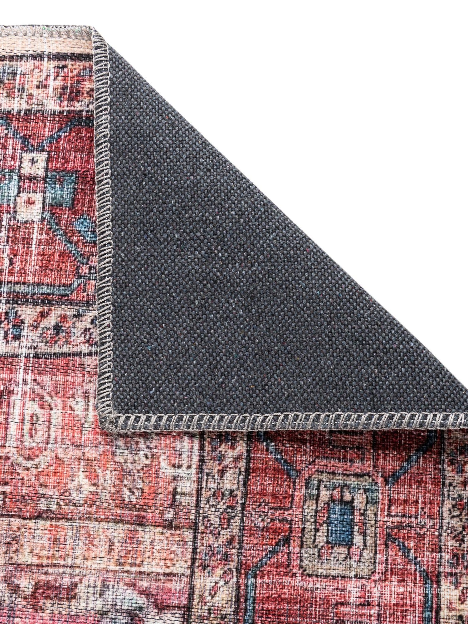 Washable Beige 2' x 4' 1 Maahru Runner Area Rug Easy to Clean Stain Resistant & Durable Polyester Chenille Carpet for Living, Dining, Bedrooms, Kitchen for Sale at Rug Engine