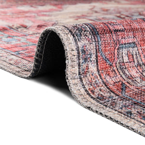 Beige 2' x 6' Maahru Washable Runner Rug