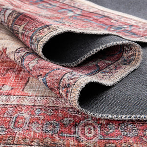 Washable Beige 2' x 4' 1 Maahru Runner Area Rug Easy to Clean Stain Resistant & Durable Polyester Chenille Carpet for Living, Dining, Bedrooms, Kitchen for Sale at Rug Engine