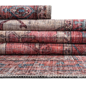 Beige 2' x 6' Maahru Washable Runner Rug