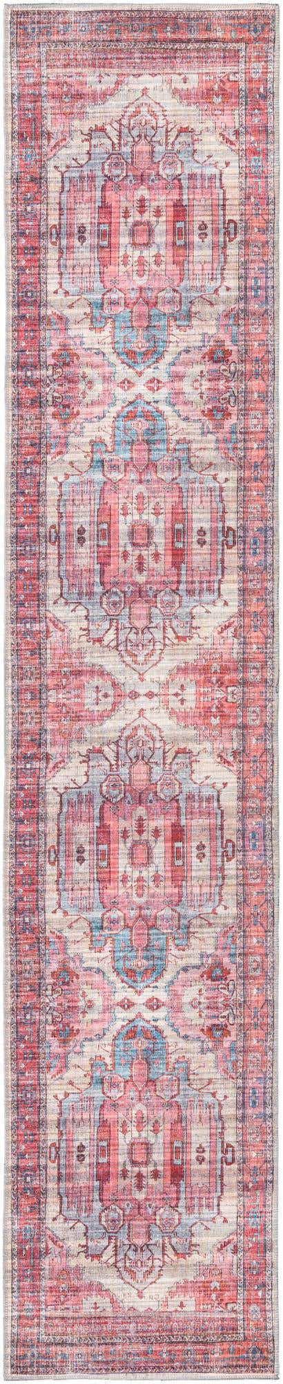Washable Beige 2' 7 x 13' 1 Maahru Runner Area Rug Easy to Clean Stain Resistant & Durable Polyester Chenille Carpet for Living, Dining, Bedrooms, Kitchen for Sale at Rug Engine