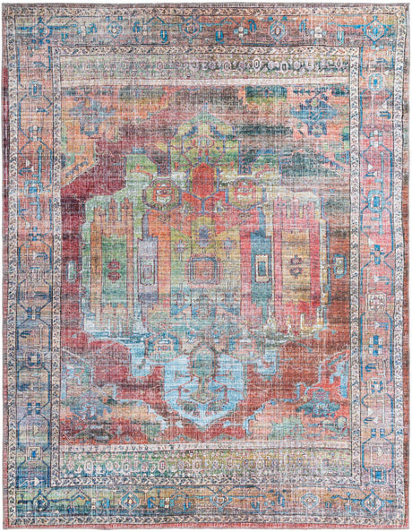 Multicolor 9' 2 x 12' Maahru Washable Rectangle Rug