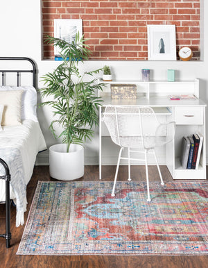 Multicolor 8' x 10' Maahru Washable Rectangle Rug