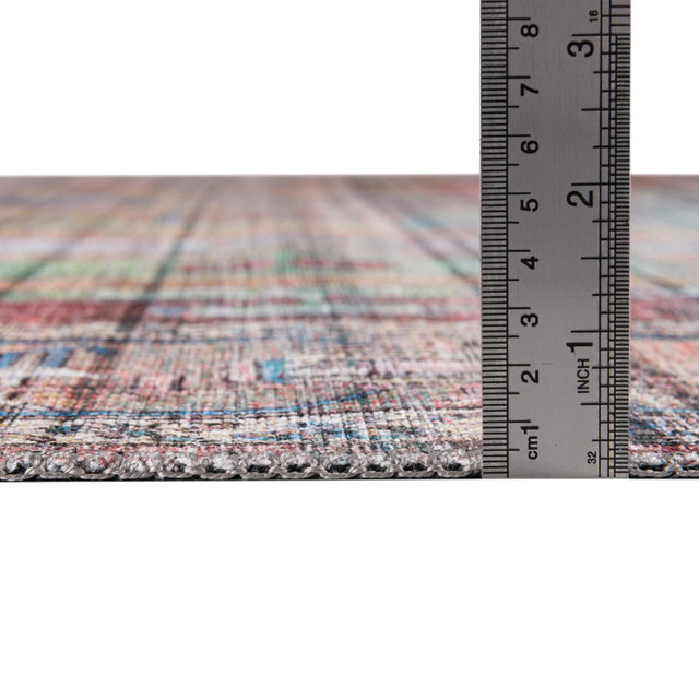 Washable Multicolor 5' 3 x 8' Maahru Rectangle Area Rug Easy to Clean Stain Resistant & Durable Polyester Chenille Carpet for Living, Dining, Bedrooms, Kitchen for Sale at Rug Engine