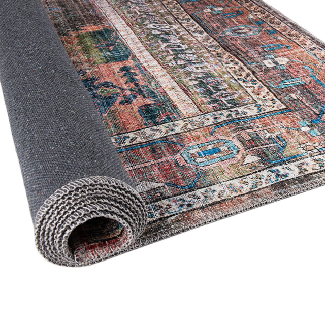 Washable Multicolor 9' 2 x 12' Maahru Rectangle Area Rug Easy to Clean Stain Resistant & Durable Polyester Chenille Carpet for Living, Dining, Bedrooms, Kitchen for Sale at Rug Engine