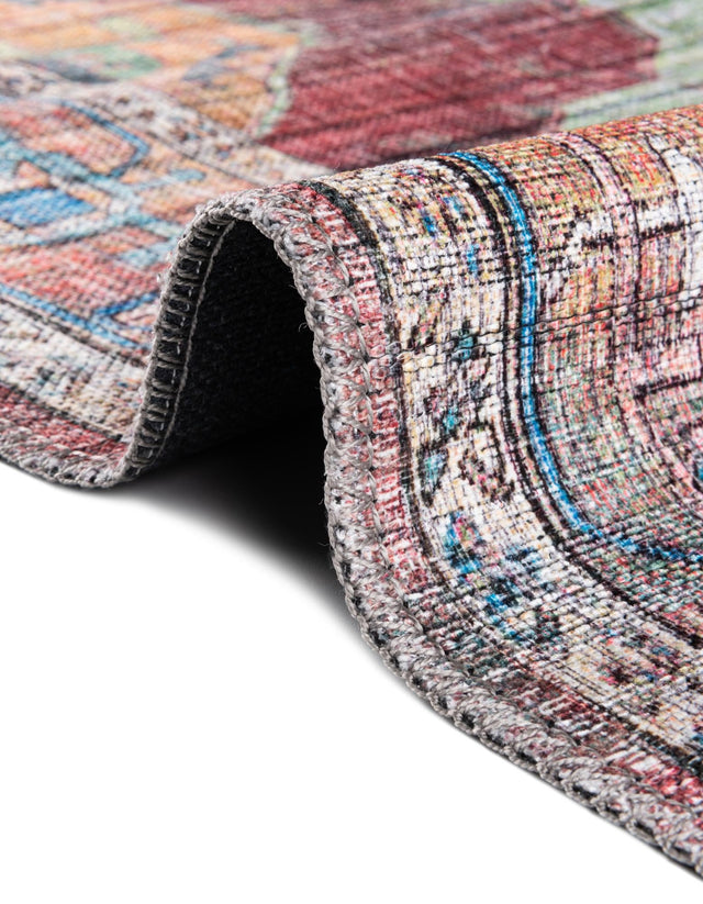 Washable Multicolor 6' 1 x 9' Maahru Oval Area Rug Easy to Clean Stain Resistant & Durable Polyester Chenille Carpet for Living, Dining, Bedrooms, Kitchen for Sale at Rug Engine