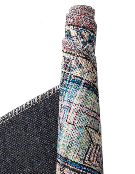 Washable Multicolor 3' 3 x 5' 3 Maahru Oval Area Rug Easy to Clean Stain Resistant & Durable Polyester Chenille Carpet for Living, Dining, Bedrooms, Kitchen for Sale at Rug Engine