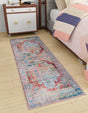 Washable Multicolor 2' x 10' Maahru Runner Area Rug Easy to Clean Stain Resistant & Durable Polyester Chenille Carpet for Living, Dining, Bedrooms, Kitchen for Sale at Rug Engine