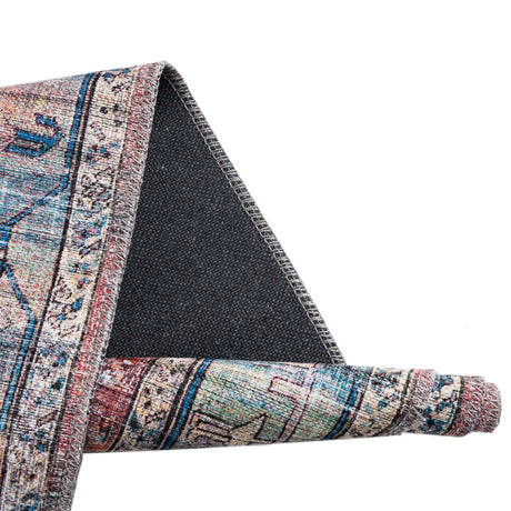 Multicolor 2' x 8' Maahru Washable Runner Rug