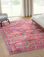 Washable Rust Red 7' 3 x 10' Maahru Rectangle Area Rug Easy to Clean Stain Resistant & Durable Polyester Chenille Carpet for Living, Dining, Bedrooms, Kitchen for Sale at Rug Engine