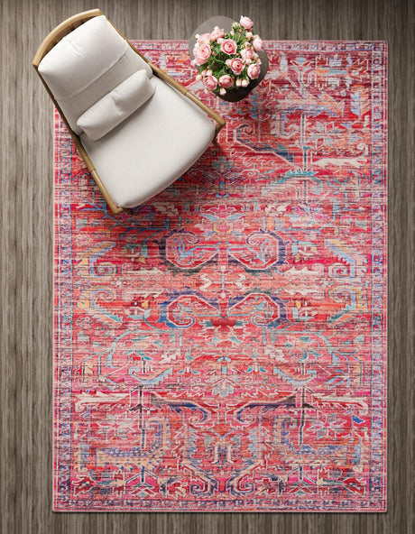 Washable Rust Red 7' 10 x 10' Maahru Rectangle Area Rug Easy to Clean Stain Resistant & Durable Polyester Chenille Carpet for Living, Dining, Bedrooms, Kitchen for Sale at Rug Engine