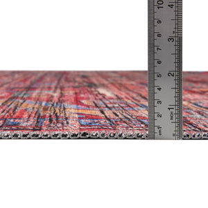 Rust Red 8' x 10' Maahru Washable Rectangle Rug