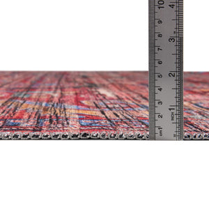 Washable Rust Red 10' 6 x 13' 1 Maahru Rectangle Area Rug Easy to Clean Stain Resistant & Durable Polyester Chenille Carpet for Living, Dining, Bedrooms, Kitchen for Sale at Rug Engine
