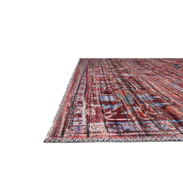 Rust Red 8' x 10' Maahru Washable Rectangle Rug