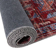Rust Red 4' x 6' Maahru Washable Oval Rug