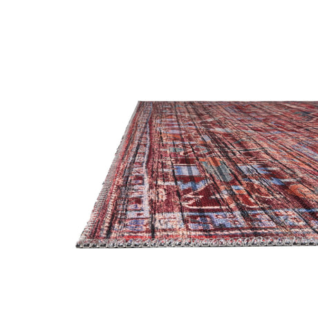 Washable Rust Red 2' x 4' 1 Maahru Runner Area Rug Easy to Clean Stain Resistant & Durable Polyester Chenille Carpet for Living, Dining, Bedrooms, Kitchen for Sale at Rug Engine