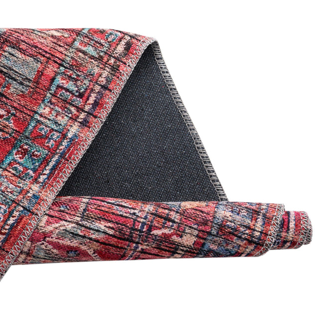 Rust Red 2' x 8' Maahru Washable Runner Rug
