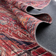 Washable Rust Red 2' x 6' 1 Maahru Runner Area Rug Easy to Clean Stain Resistant & Durable Polyester Chenille Carpet for Living, Dining, Bedrooms, Kitchen for Sale at Rug Engine