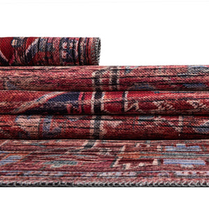 Washable Rust Red 2' x 6' 1 Maahru Runner Area Rug Easy to Clean Stain Resistant & Durable Polyester Chenille Carpet for Living, Dining, Bedrooms, Kitchen for Sale at Rug Engine