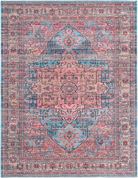 Blue 8' x 10' Maahru Washable Rectangle Rug