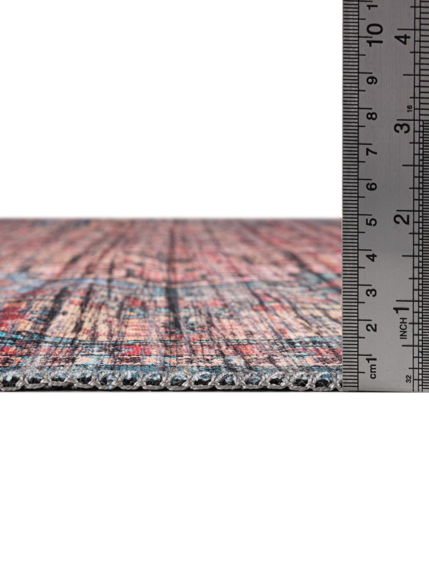 Washable Blue 10' 6 x 10' 6 Maahru Square Area Rug Easy to Clean Stain Resistant & Durable Polyester Chenille Carpet for Living, Dining, Bedrooms, Kitchen for Sale at Rug Engine