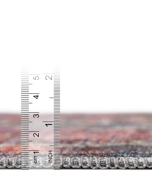 Washable Yellow Pink 2' x 8' Maahru Runner Area Rug Easy to Clean Stain Resistant & Durable Polyester Chenille Carpet for Living, Dining, Bedrooms, Kitchen for Sale at Rug Engine