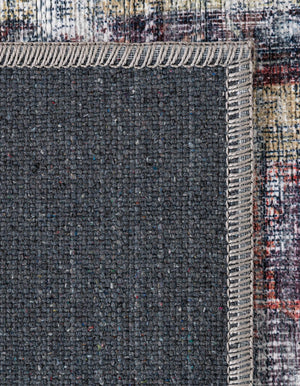 Washable Yellow Pink 2' 7 x 13' 1 Maahru Runner Area Rug Easy to Clean Stain Resistant & Durable Polyester Chenille Carpet for Living, Dining, Bedrooms, Kitchen for Sale at Rug Engine