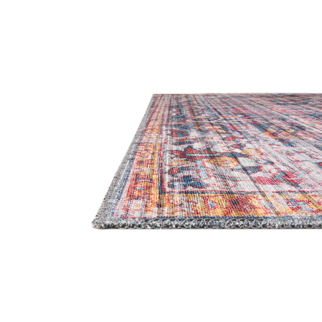 Navy Blue 8' x 10' Maahru Washable Rectangle Rug