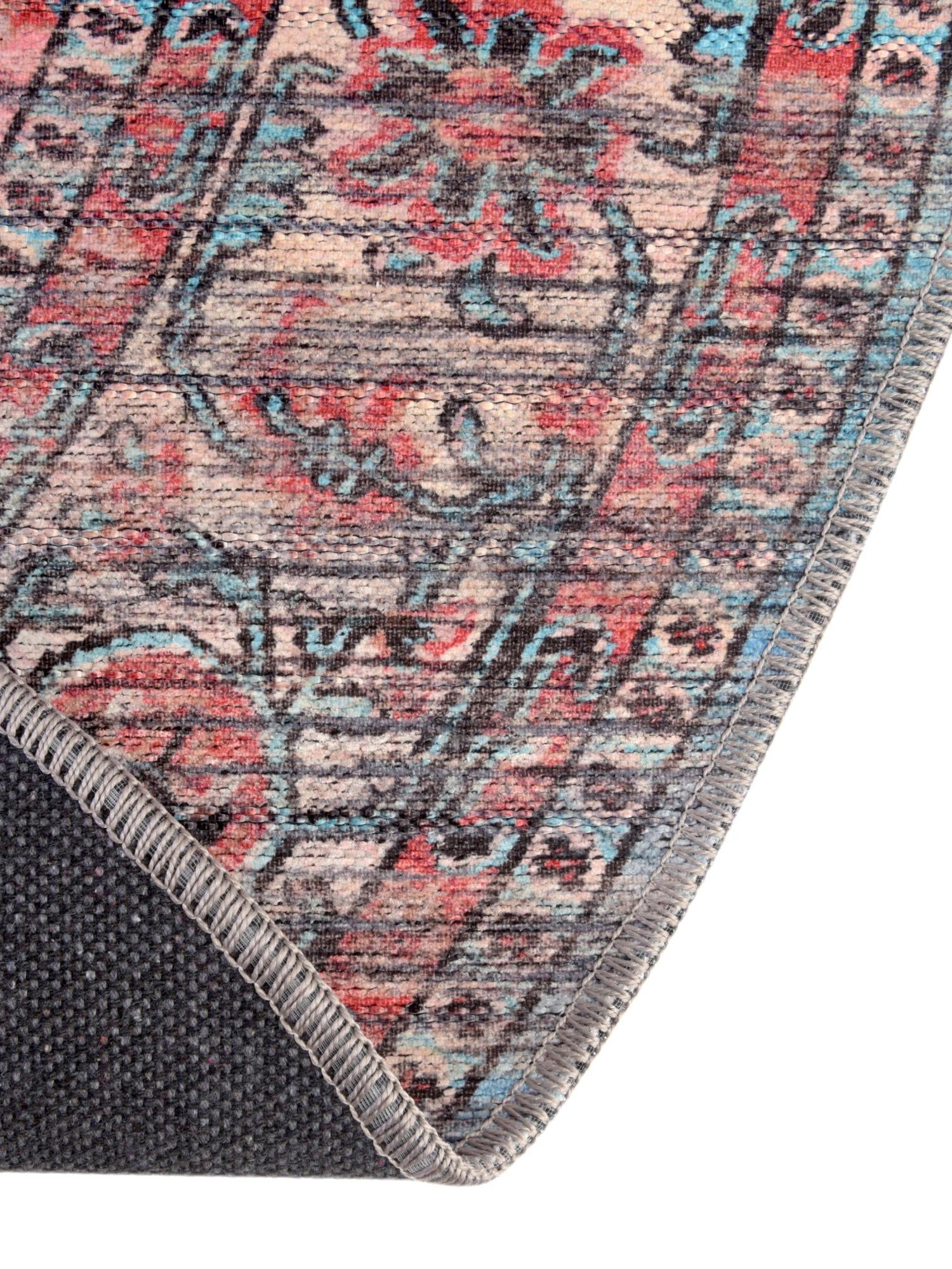 Washable Navy Blue 5' 3 x 8' Maahru Oval Area Rug Easy to Clean Stain Resistant & Durable Polyester Chenille Carpet for Living, Dining, Bedrooms, Kitchen for Sale at Rug Engine
