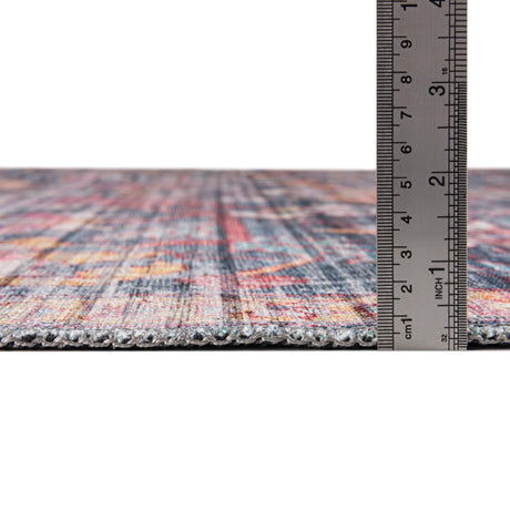 Washable Navy Blue 2' x 10' Maahru Runner Area Rug Easy to Clean Stain Resistant & Durable Polyester Chenille Carpet for Living, Dining, Bedrooms, Kitchen for Sale at Rug Engine