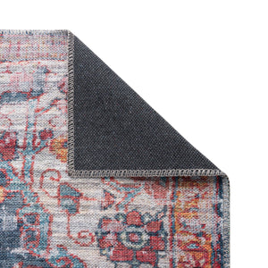 Navy Blue 2' x 10' Maahru Washable Runner Rug