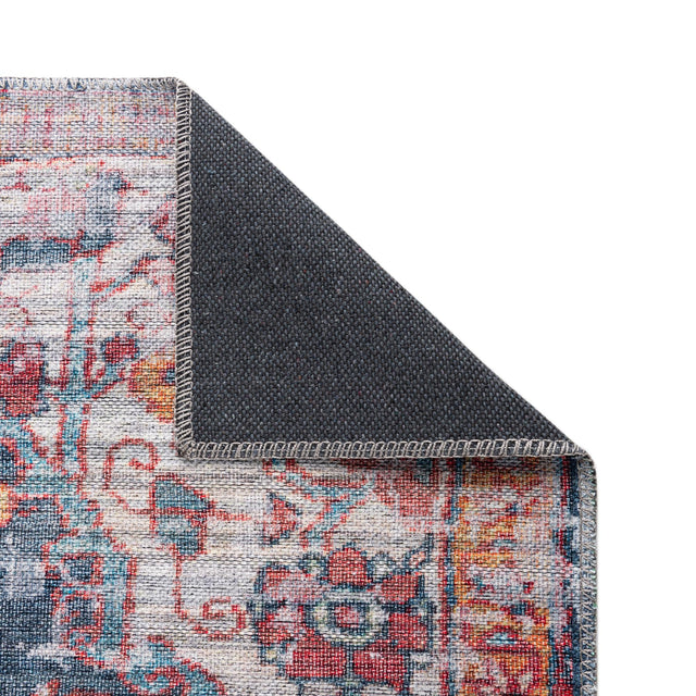 Navy Blue 2' x 10' Maahru Washable Runner Rug
