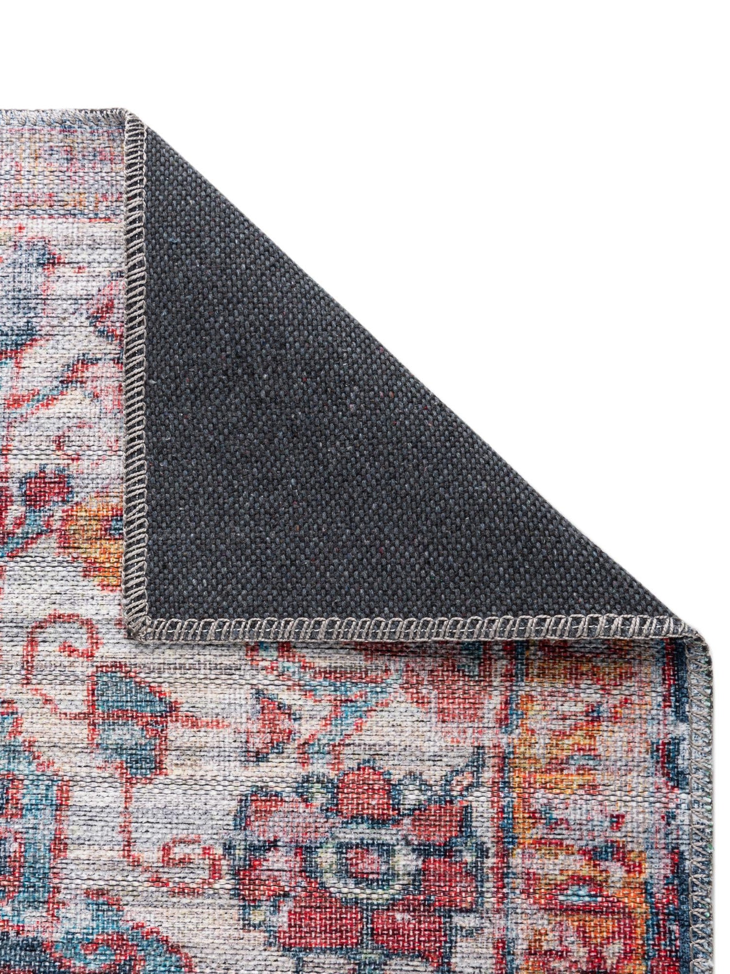 Washable Navy Blue 2' x 6' 1 Maahru Runner Area Rug Easy to Clean Stain Resistant & Durable Polyester Chenille Carpet for Living, Dining, Bedrooms, Kitchen for Sale at Rug Engine