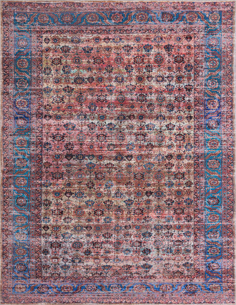 Washable Antique Pink 7' 10 x 10' Maahru Rectangle Area Rug Easy to Clean Stain Resistant & Durable Polyester Chenille Carpet for Living, Dining, Bedrooms, Kitchen for Sale at Rug Engine