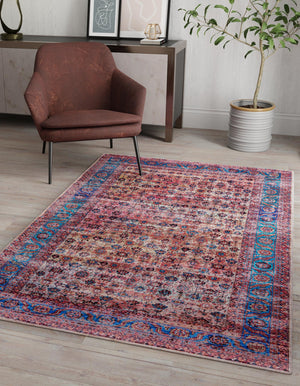 Antique Pink 2' x 3' Maahru Washable Rectangle Rug