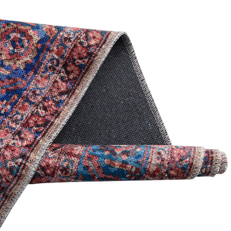 Washable Antique Pink 2' x 3' 1 Maahru Rectangle Area Rug Easy to Clean Stain Resistant & Durable Polyester Chenille Carpet for Living, Dining, Bedrooms, Kitchen for Sale at Rug Engine