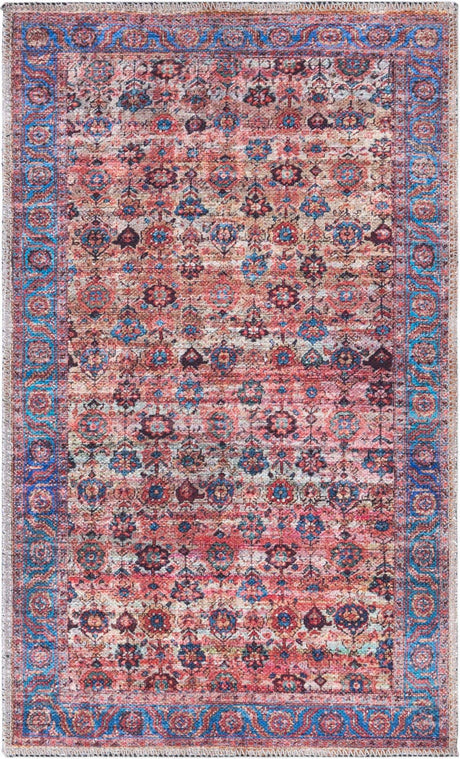 Antique Pink 2' x 3' Maahru Washable Rectangle Rug