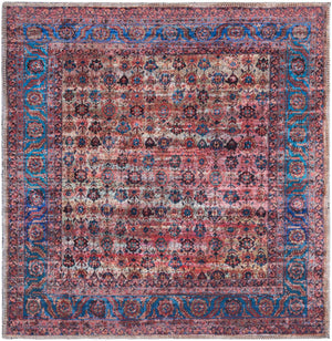 Washable Antique Pink 3' 3 x 3' 3 Maahru Square Area Rug Easy to Clean Stain Resistant & Durable Polyester Chenille Carpet for Living, Dining, Bedrooms, Kitchen for Sale at Rug Engine