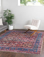 Washable Antique Pink 3' 3 x 3' 3 Maahru Square Area Rug Easy to Clean Stain Resistant & Durable Polyester Chenille Carpet for Living, Dining, Bedrooms, Kitchen for Sale at Rug Engine