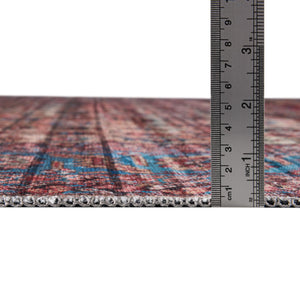 Washable Antique Pink 10' 6 x 10' 6 Maahru Round Area Rug Easy to Clean Stain Resistant & Durable Polyester Chenille Carpet for Living, Dining, Bedrooms, Kitchen for Sale at Rug Engine