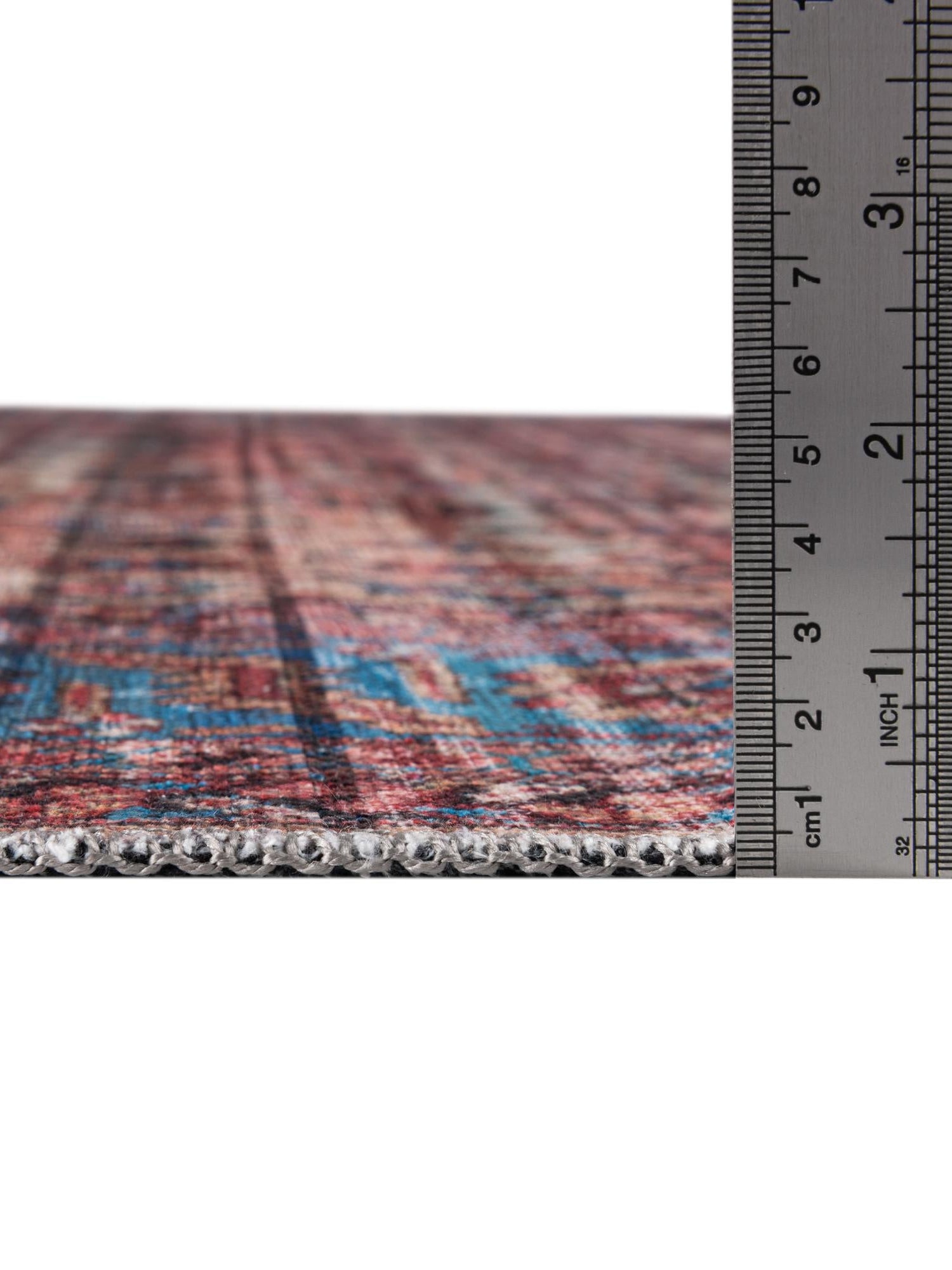 Washable Antique Pink 2' x 10' Maahru Runner Area Rug Easy to Clean Stain Resistant & Durable Polyester Chenille Carpet for Living, Dining, Bedrooms, Kitchen for Sale at Rug Engine