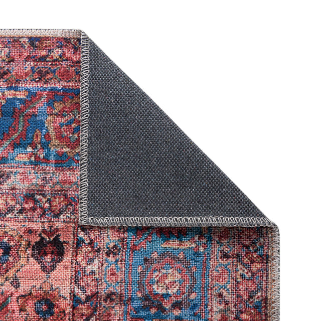 Washable Antique Pink 2' 7 x 13' 1 Maahru Runner Area Rug Easy to Clean Stain Resistant & Durable Polyester Chenille Carpet for Living, Dining, Bedrooms, Kitchen for Sale at Rug Engine