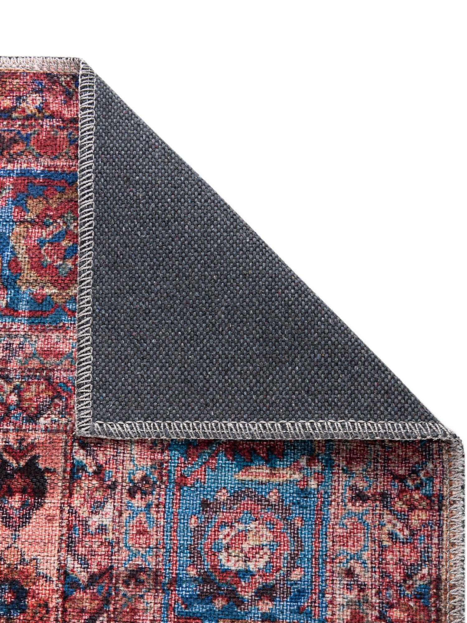 Washable Antique Pink 2' x 10' Maahru Runner Area Rug Easy to Clean Stain Resistant & Durable Polyester Chenille Carpet for Living, Dining, Bedrooms, Kitchen for Sale at Rug Engine