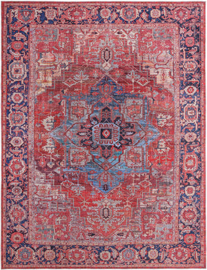 Washable Rust Red 10' 6 x 13' 1 Maahru Rectangle Area Rug Easy to Clean Stain Resistant & Durable Polyester Chenille Carpet for Living, Dining, Bedrooms, Kitchen for Sale at Rug Engine