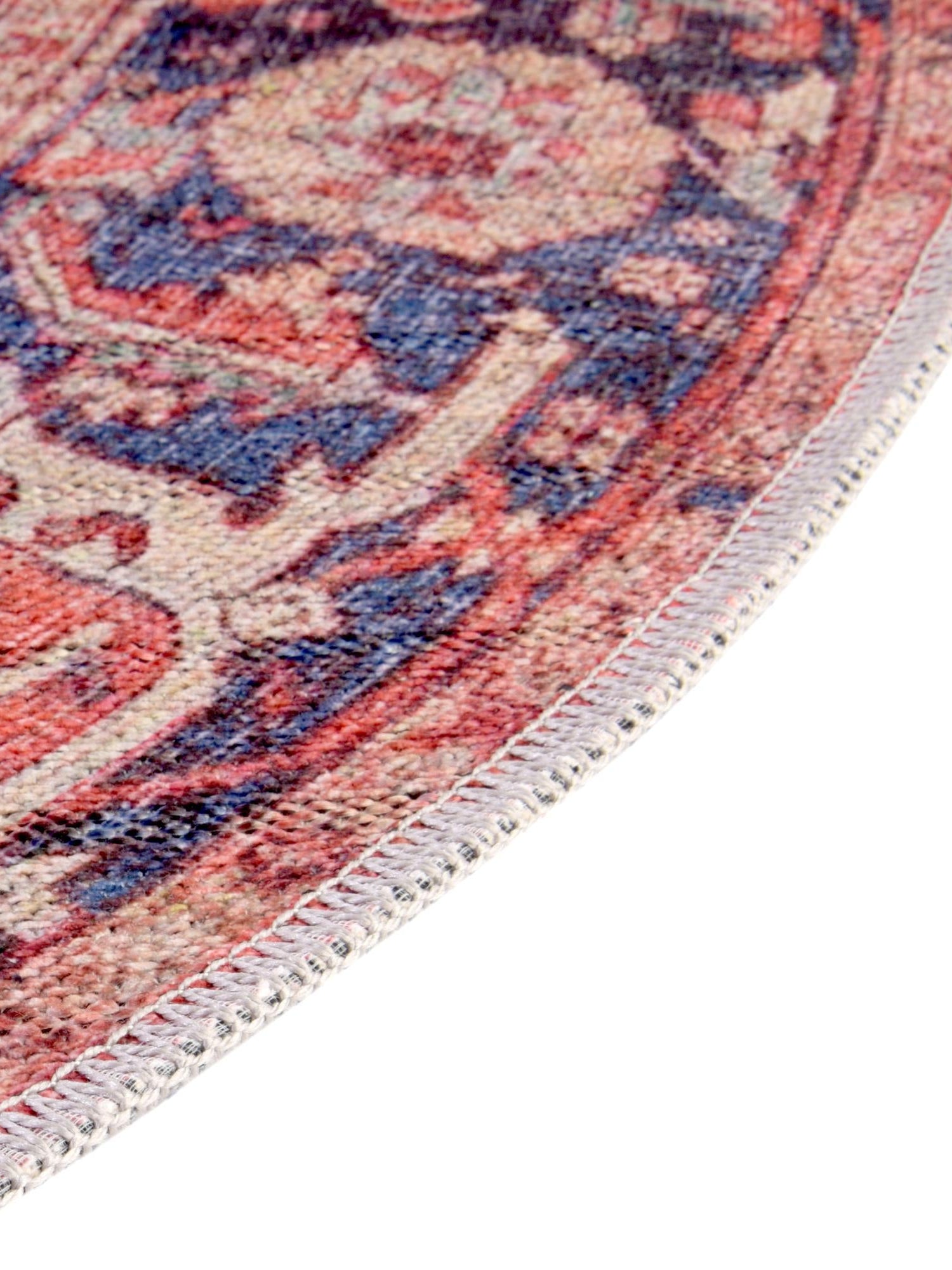 Washable Rust Red 2' x 3' 1 Maahru Oval Area Rug Easy to Clean Stain Resistant & Durable Polyester Chenille Carpet for Living, Dining, Bedrooms, Kitchen for Sale at Rug Engine