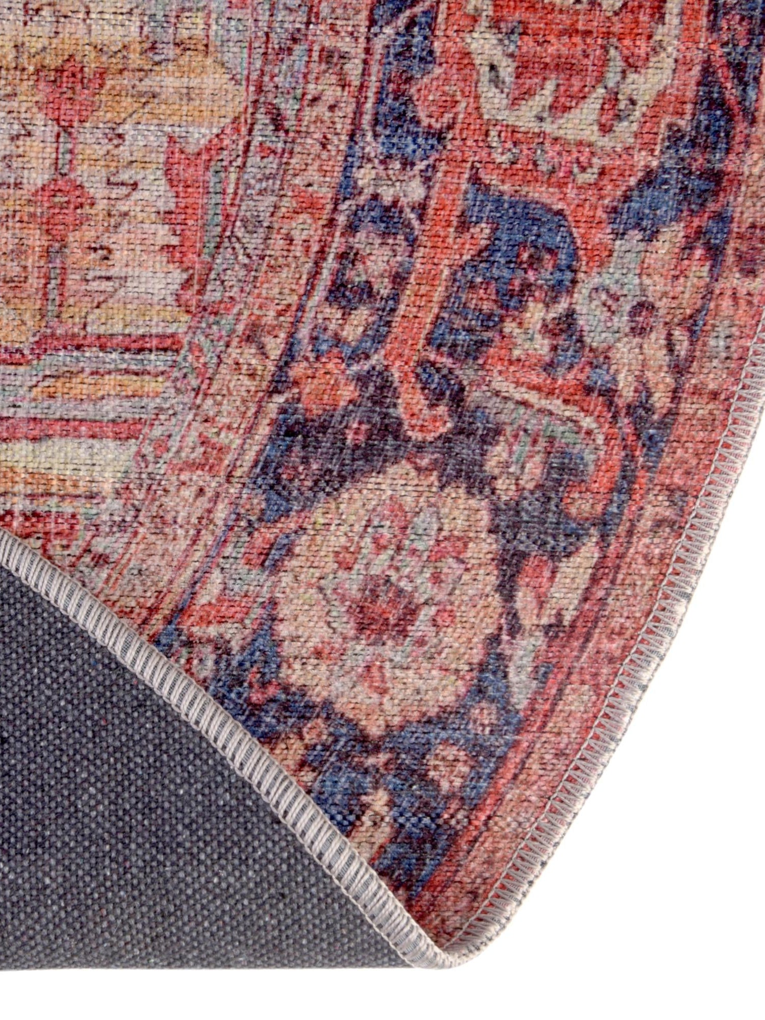 Washable Rust Red 2' x 3' 1 Maahru Oval Area Rug Easy to Clean Stain Resistant & Durable Polyester Chenille Carpet for Living, Dining, Bedrooms, Kitchen for Sale at Rug Engine