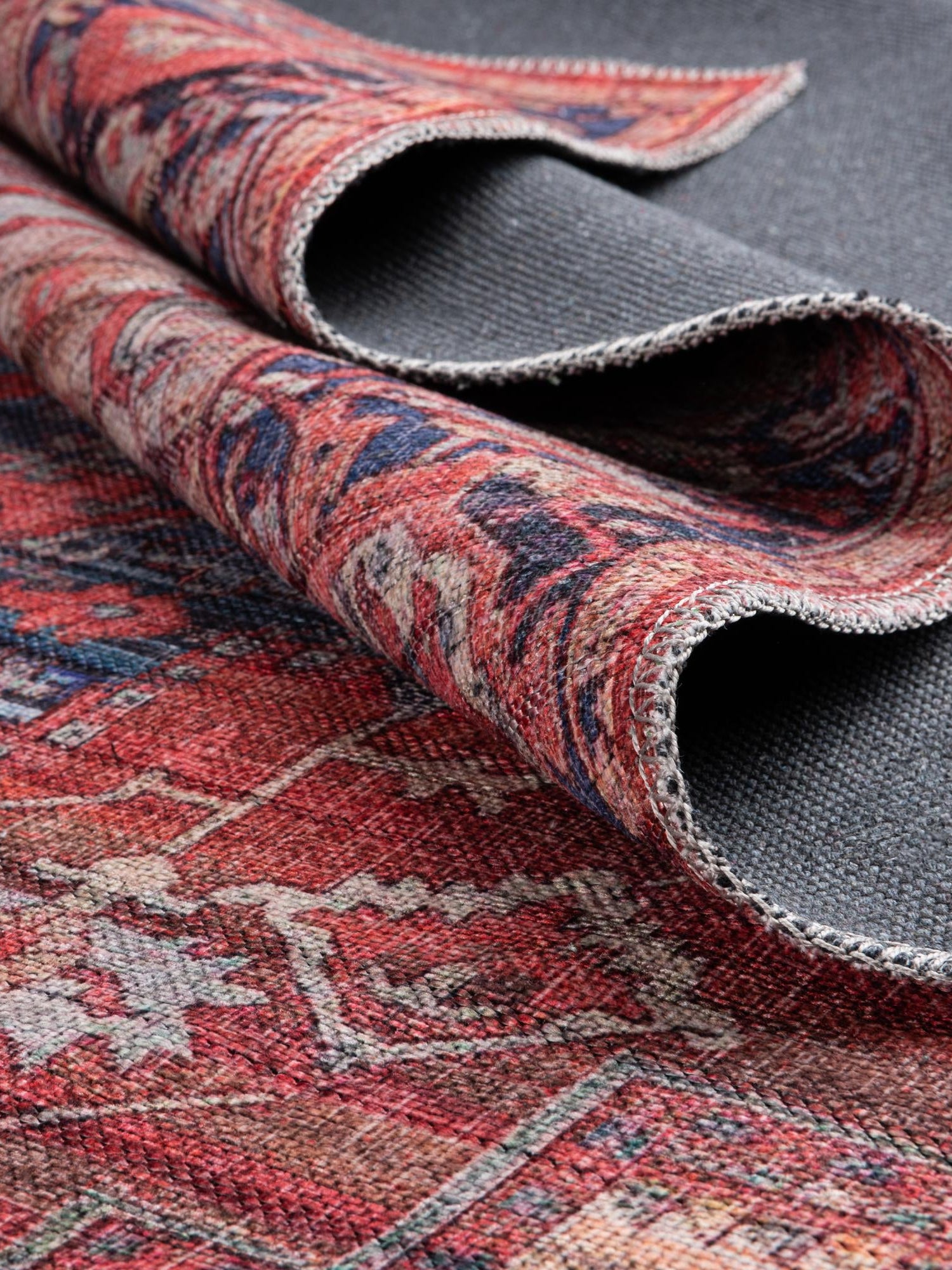 Washable Rust Red 10' 6 x 10' 6 Maahru Square Area Rug Easy to Clean Stain Resistant & Durable Polyester Chenille Carpet for Living, Dining, Bedrooms, Kitchen for Sale at Rug Engine