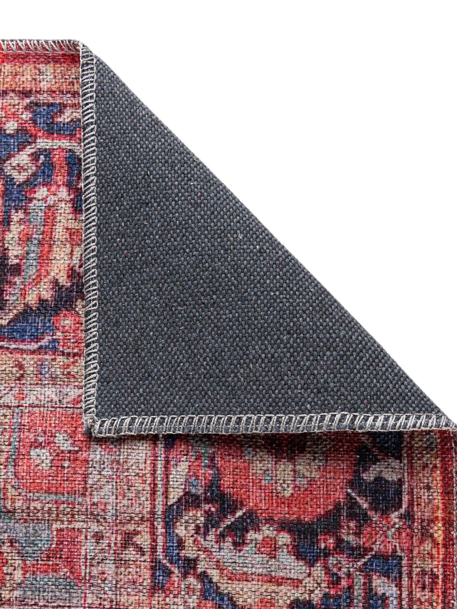 Washable Rust Red 2' x 8' Maahru Runner Area Rug Easy to Clean Stain Resistant & Durable Polyester Chenille Carpet for Living, Dining, Bedrooms, Kitchen for Sale at Rug Engine